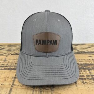 Pawpaw Hat Cap Snap Back Gray Black Mesh Trucker Patch Grandpa Mens Gift